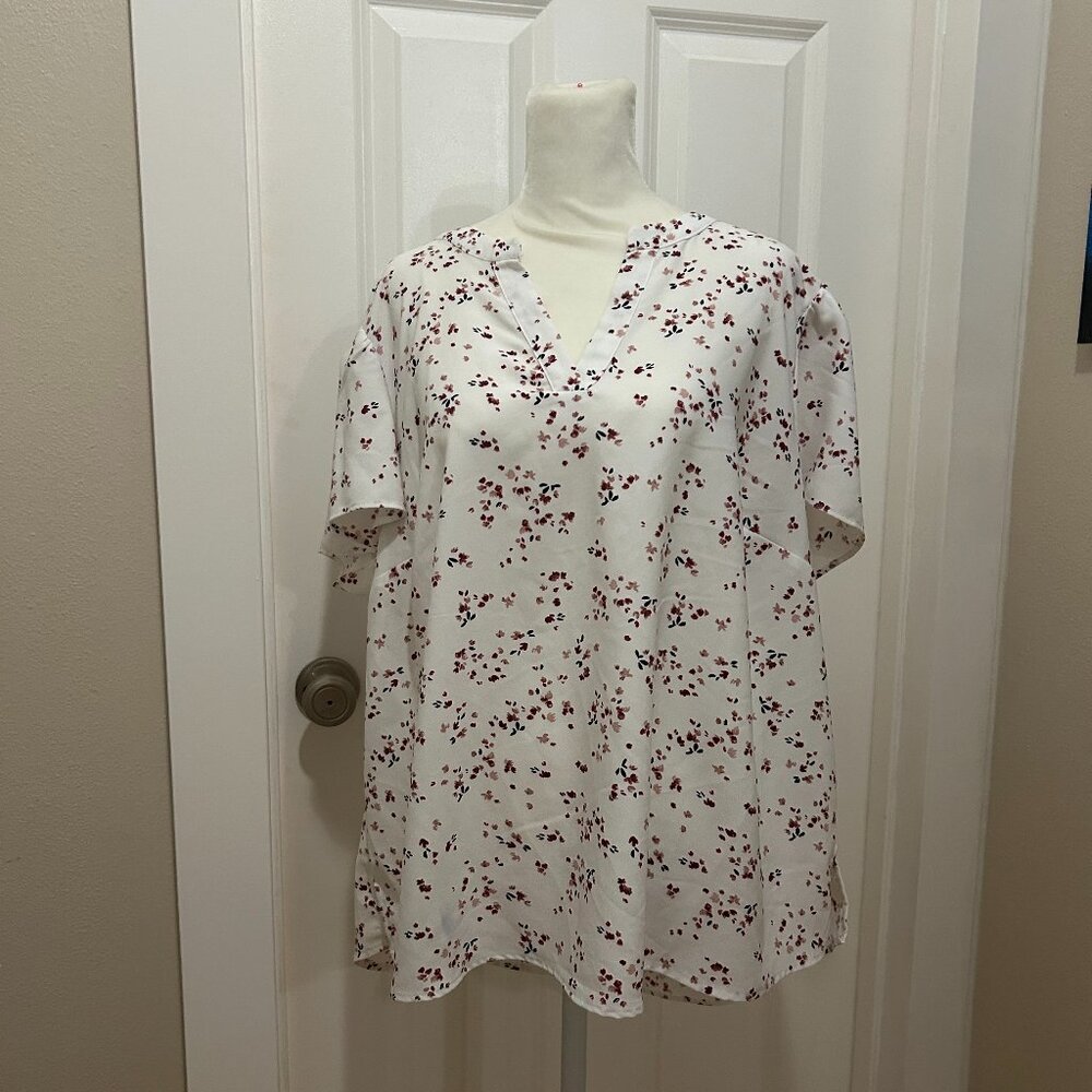 Hilary Radley V-Neck Blouse - XXL